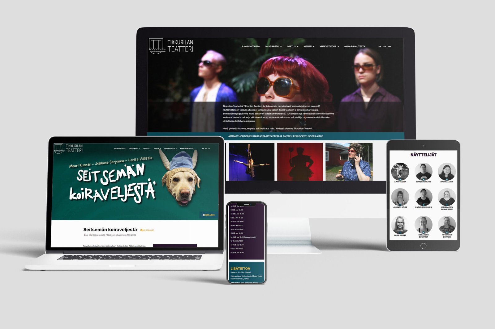 Teatterille nettisivut