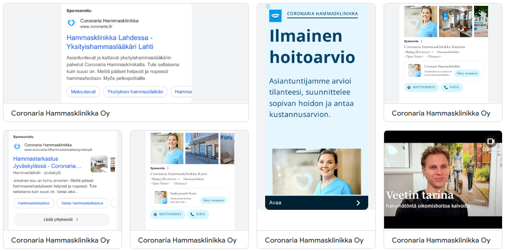 Google Ads mainonta - Hakusanamainonta ja Google Display banneri mainonta Googlen kanavissa